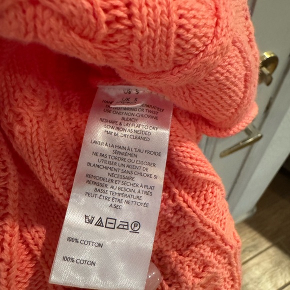 Free People Vibrant Pink Cable Knit Sweater Small - Picture 4 of 7
